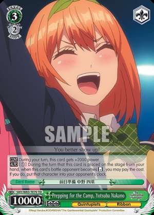 Prepping for the Camp, Yotsuba Nakano
