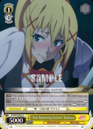 "Sole Redeeming Feature" Darkness