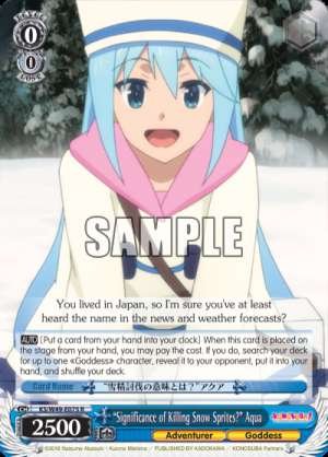 “Significance of Killing Snow Sprites?” Aqua