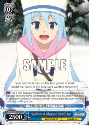 “Significance of Killing Snow Sprites?” Aqua
