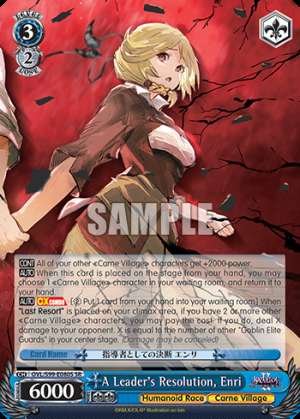 A Leader's Resolution, Enri
