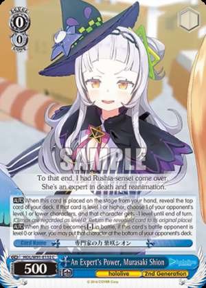 An Expert's Power, Murasaki Shion