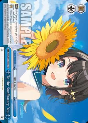 To the Sunflowery You