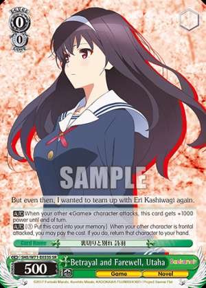 Betrayal and Farewell, Utaha