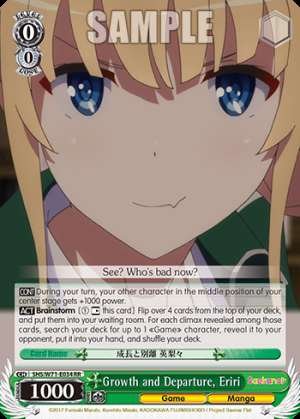Growth and Departure, Eriri