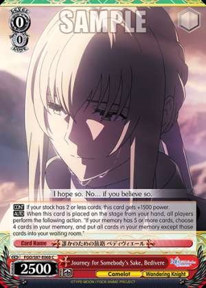 Journey for Somebody's Sake, Bedivere