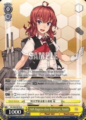 16th Kagero-class Destroyer, Arashi