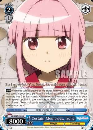 Certain Memories, Iroha