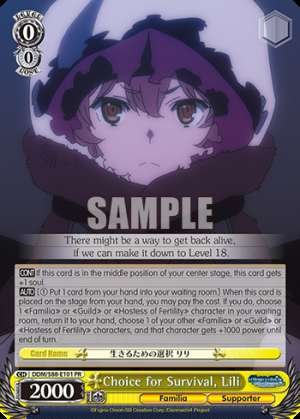 Choice for Survival, Lili