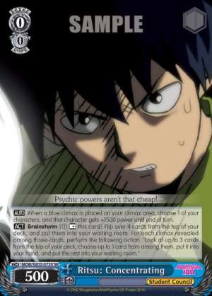Ritsu: Concentrating