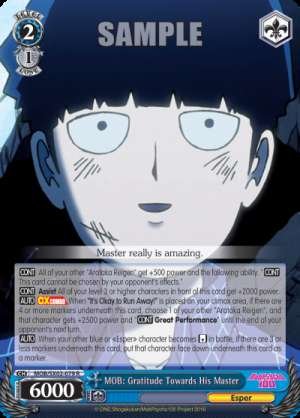 MOB: Gratitude Towards His Master
