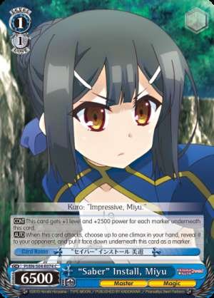 “Saber” Install, Miyu