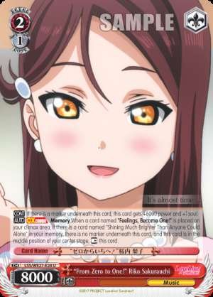 "From Zero to One!" Riko Sakurauchi