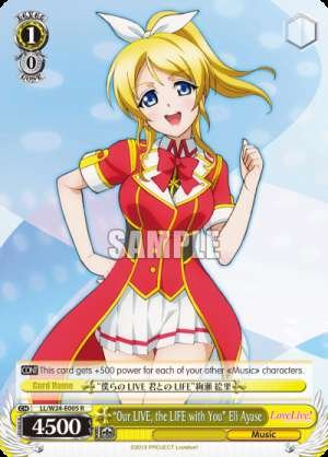 "Our LIVE, the LIFE with You" Eli Ayase
