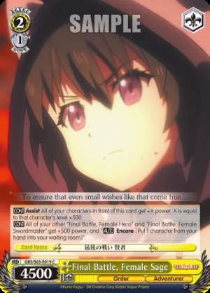 Final Battle, Female Sage