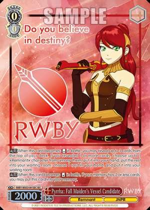 Pyrrha: Fall Maiden's Vessel Candidate