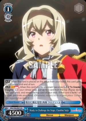 Ready to Challenge the Stage, Claudine Saijo