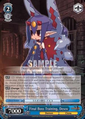 Final Boss Training, Desco