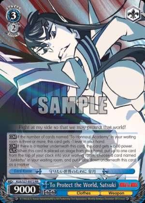 To Protect the World, Satsuki
