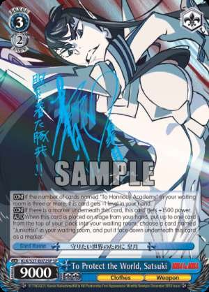 To Protect the World, Satsuki