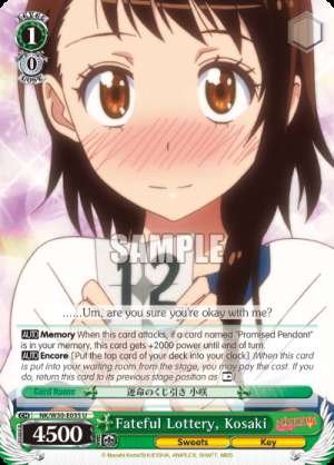 Fateful Lottery, Kosaki