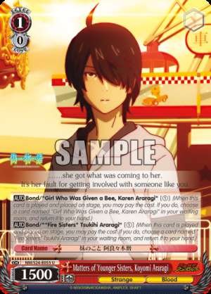 Matters of Younger Sisters, Koyomi Araragi