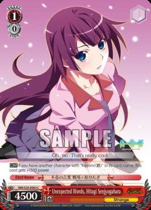 Unexpected Words, Hitagi Senjyogahara