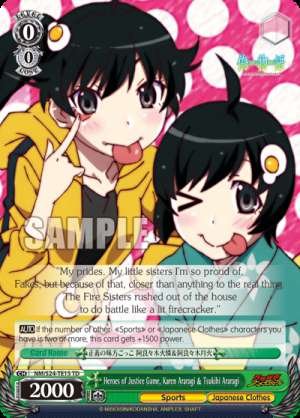Heroes of Justice Game, Karen Araragi & Tsukihi Araragi