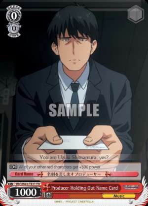 Producer Holding Out Name Card