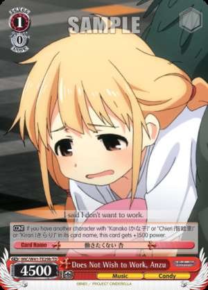 Does Not Wish to Work, Anzu