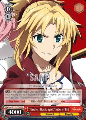 "Greatest Heroic Spirit" Saber of Red