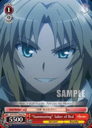 "Summoning" Saber of Red