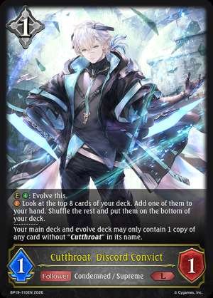 Cutthroat, Discord Convict