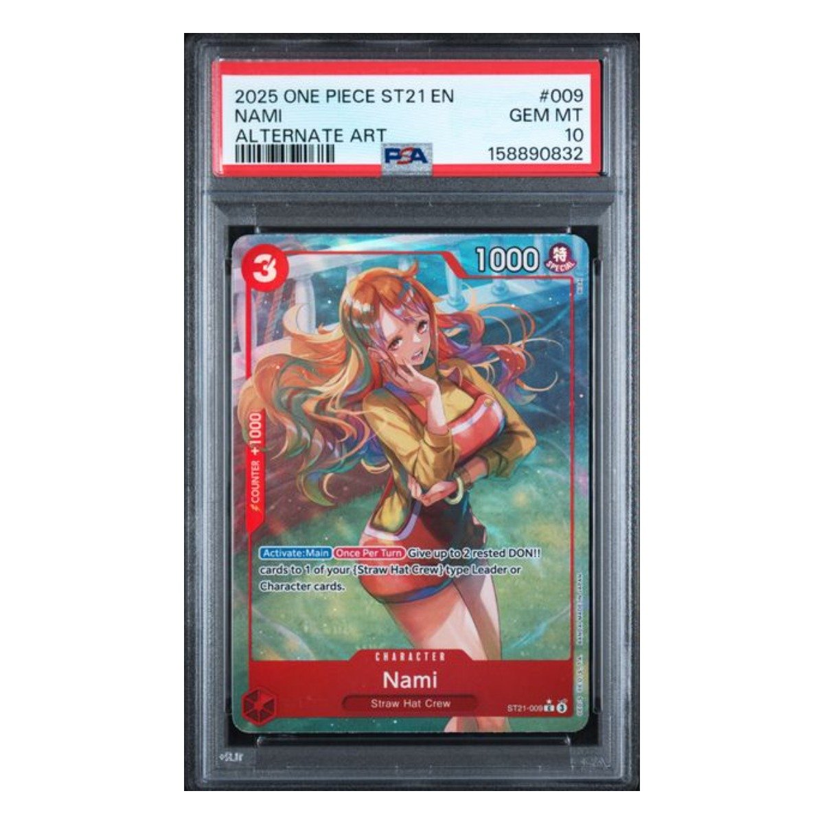 Nami Common Alt Art ST21-009 PSA 10