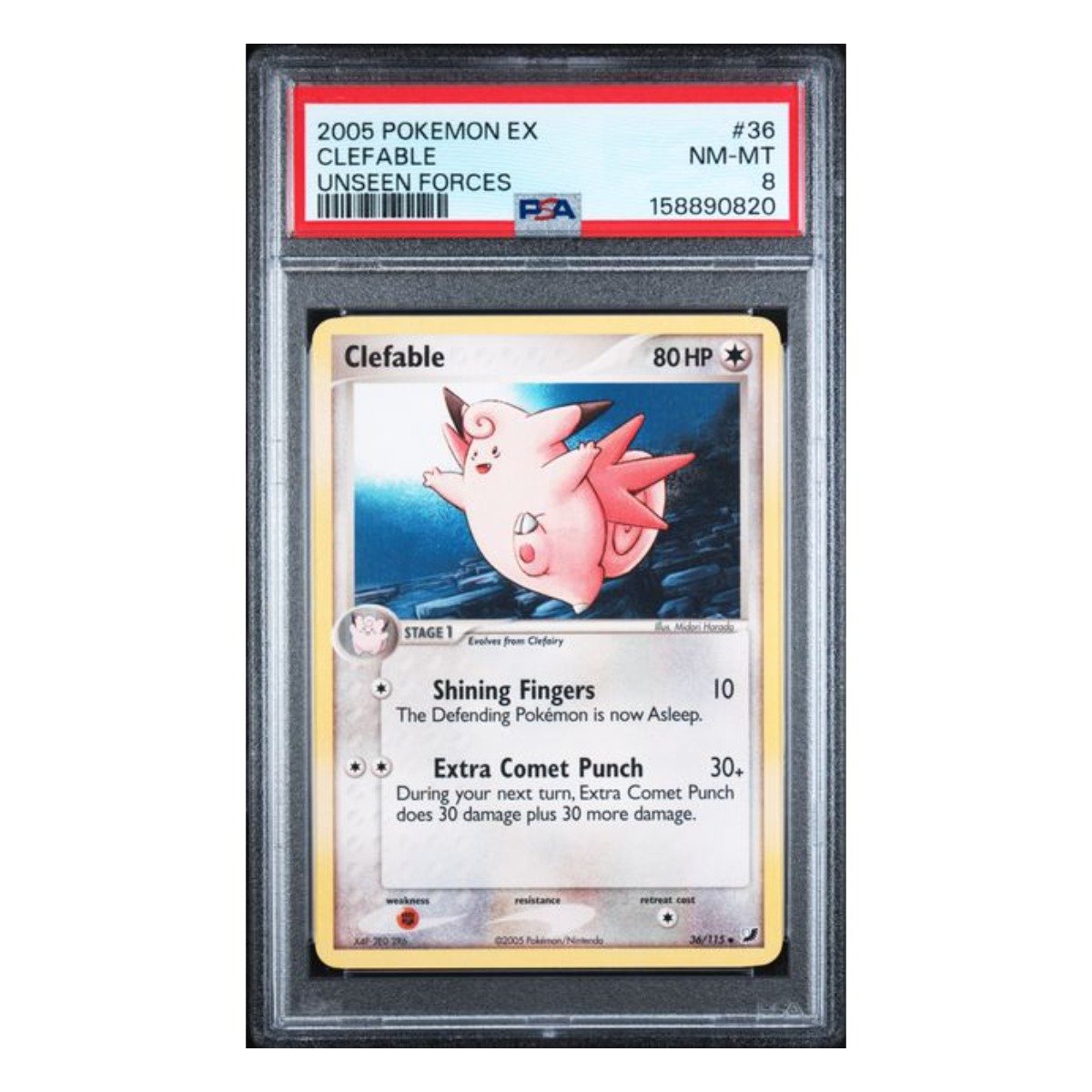 Clefable Uncommon 36/115 PSA 8
