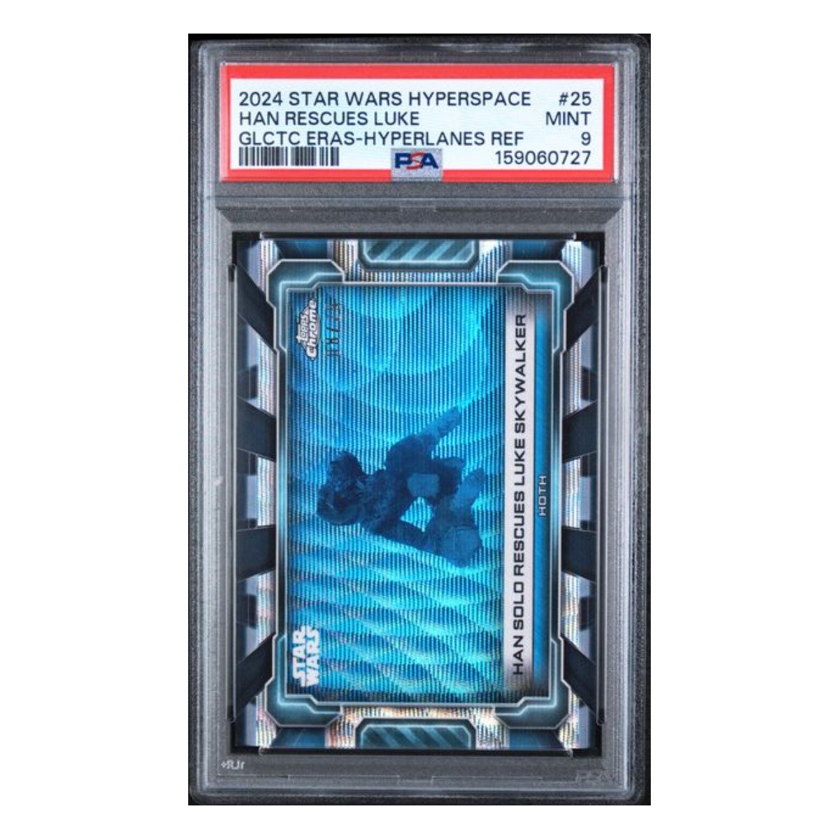 Han Rescues Luke Glactic Eras Hyperlane Refractor /25 GE-25 PSA 9