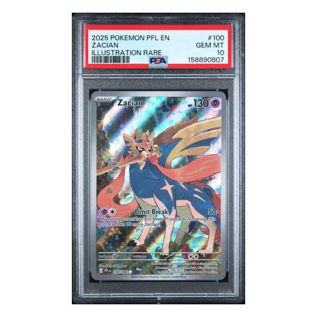 Zacian Illustration Rare 100/094 PSA 10