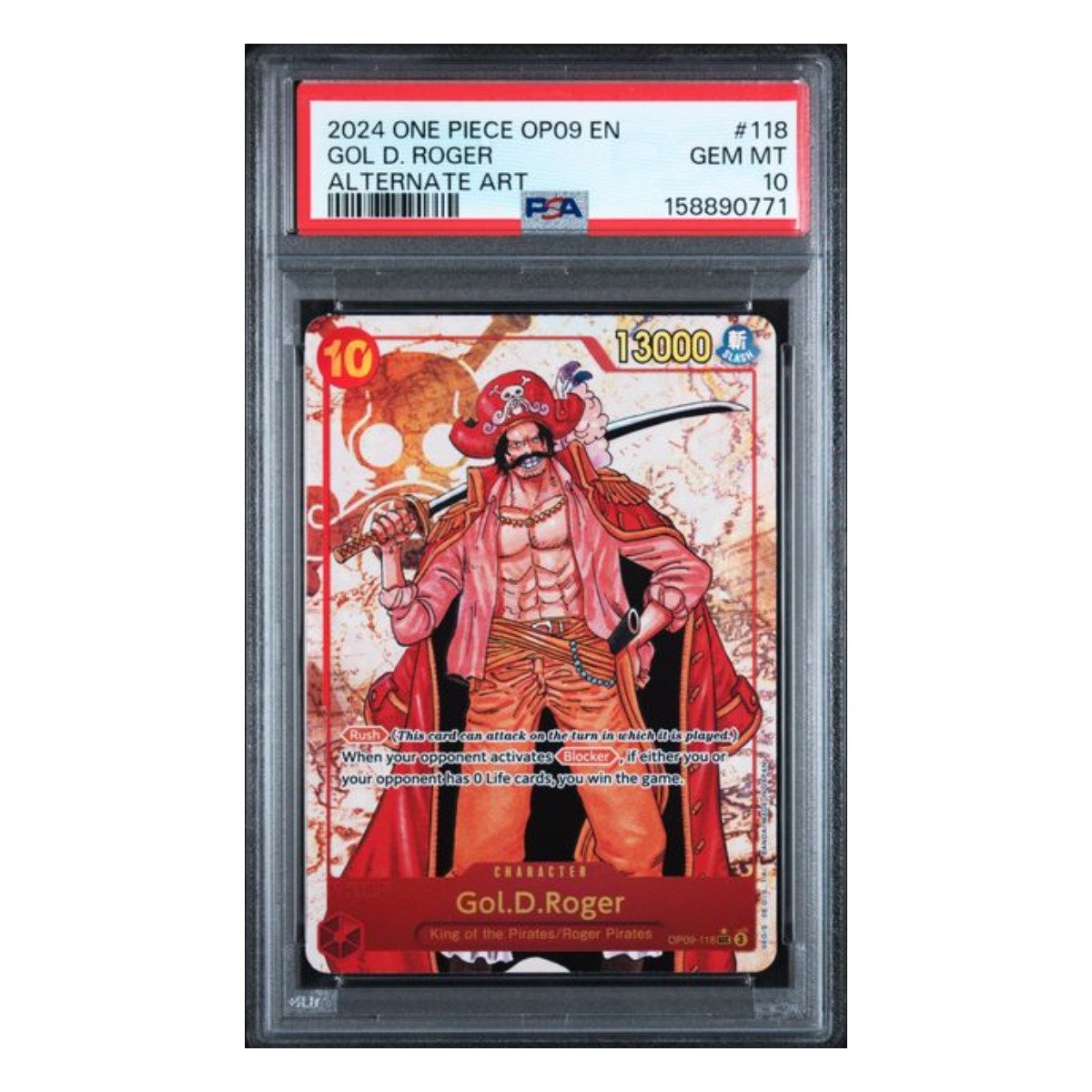 Gol D. Roger SEC Alt Art OP09-118 PSA 10