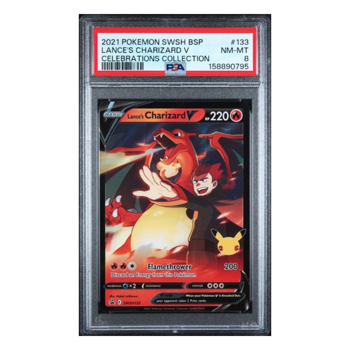 Lance's Charizard V Promo SWSH133 PSA 8