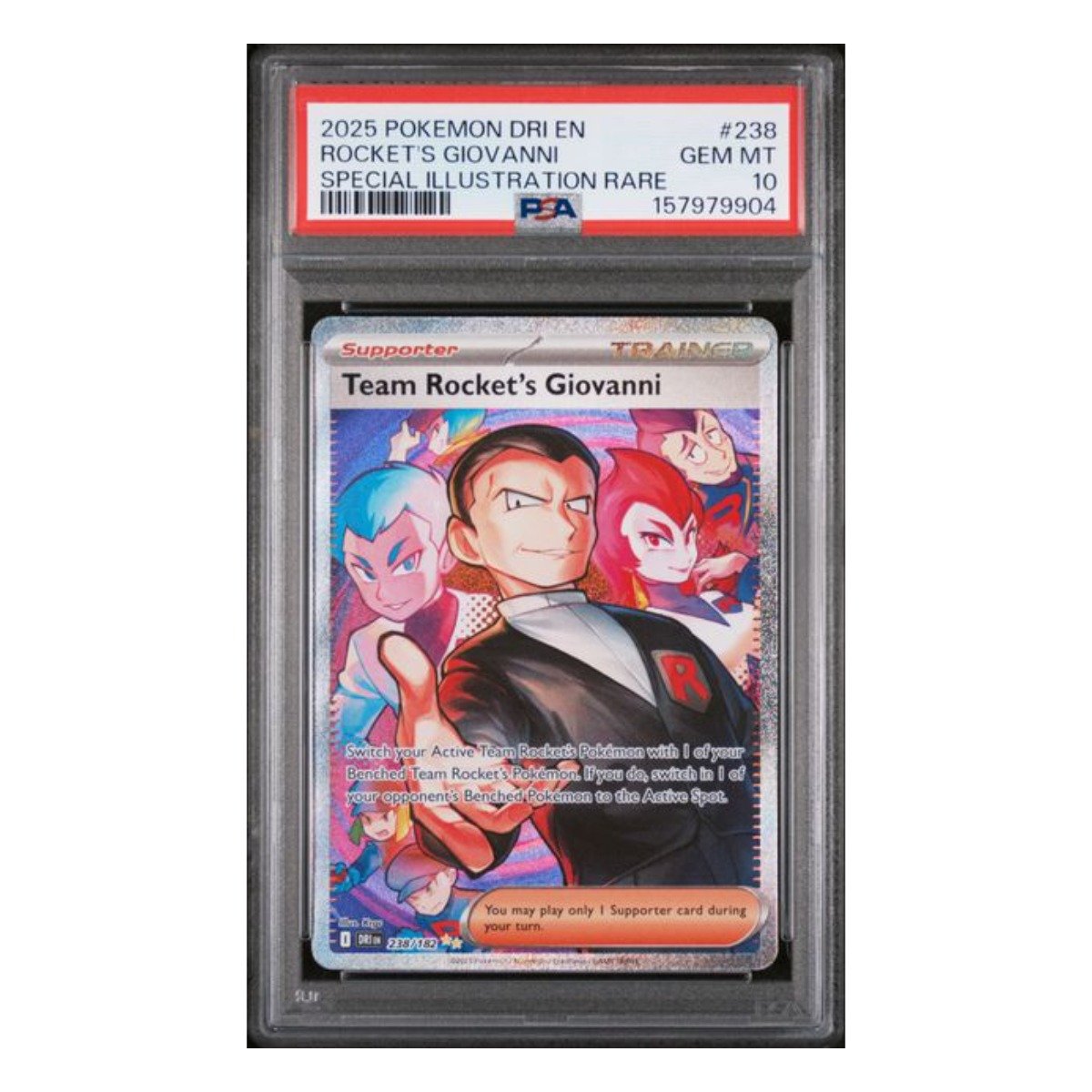 Team Rocket's Giovanni Special Illustration Rare 238/182 PSA 10