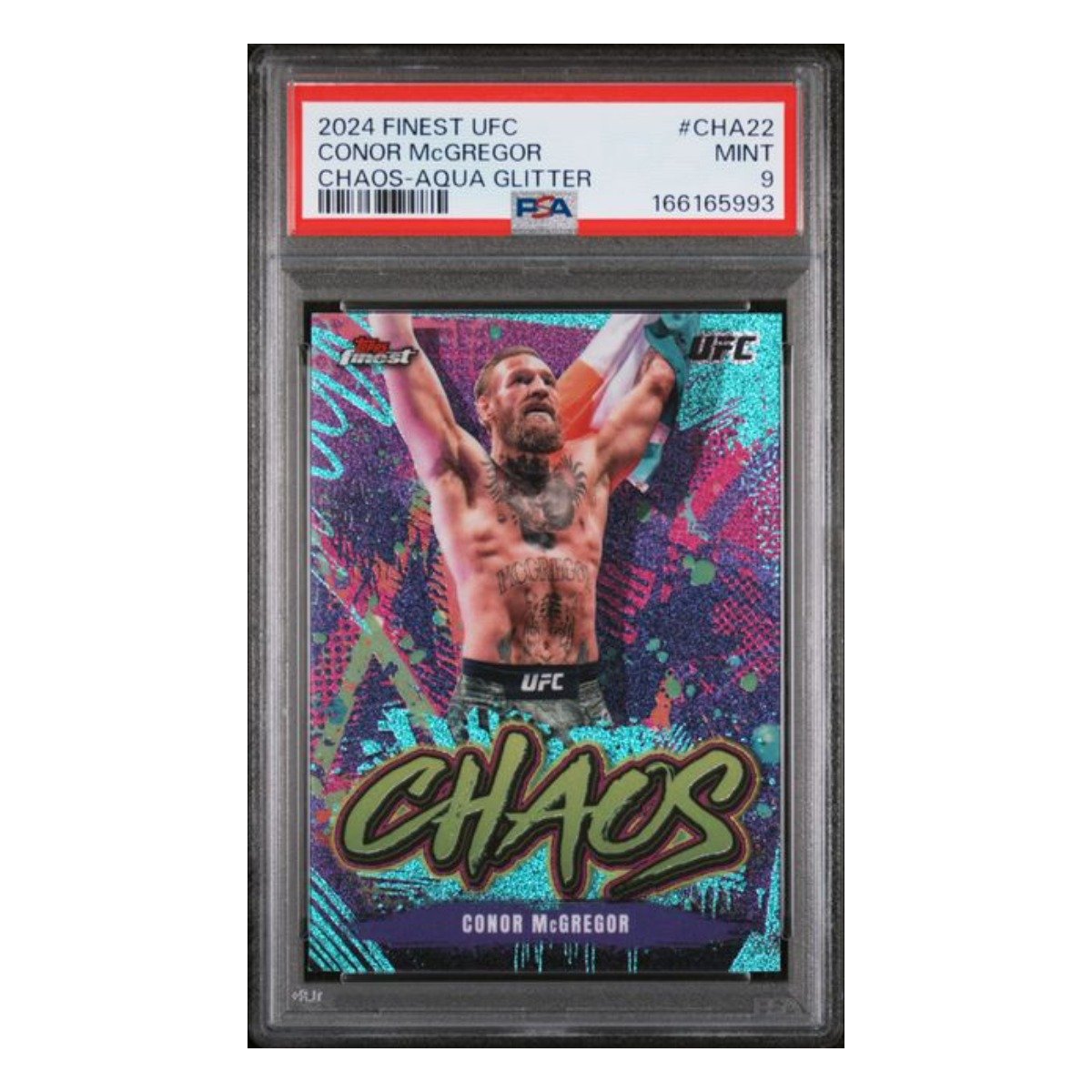 Conor Mcgregor CHAOS Aqua Glitter CHA22 PSA 9