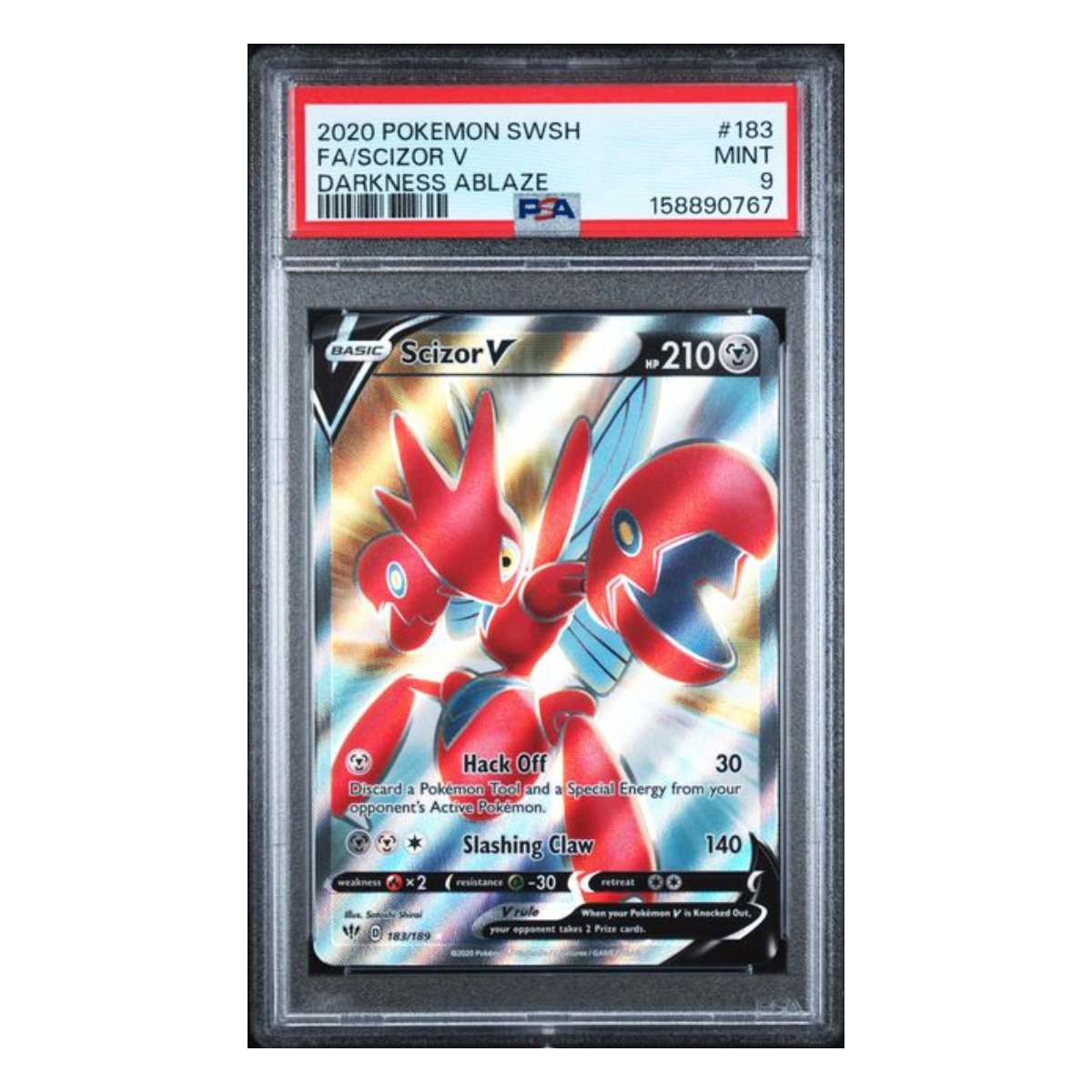 Full Art Scizor V Ultra Rare  183/189 PSA 9