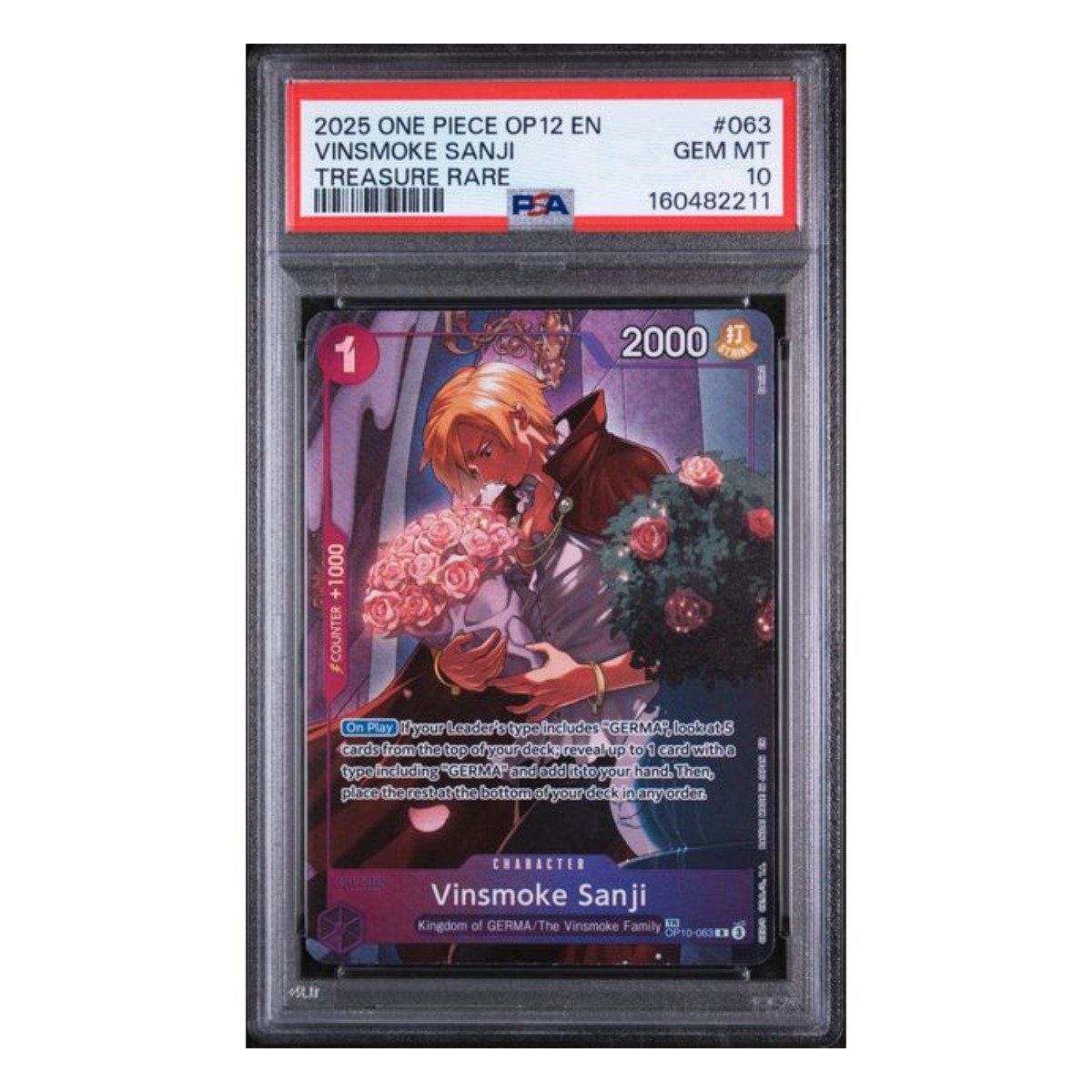 Vinsmoke Sanji TR OP10-063 OP12 PSA 10