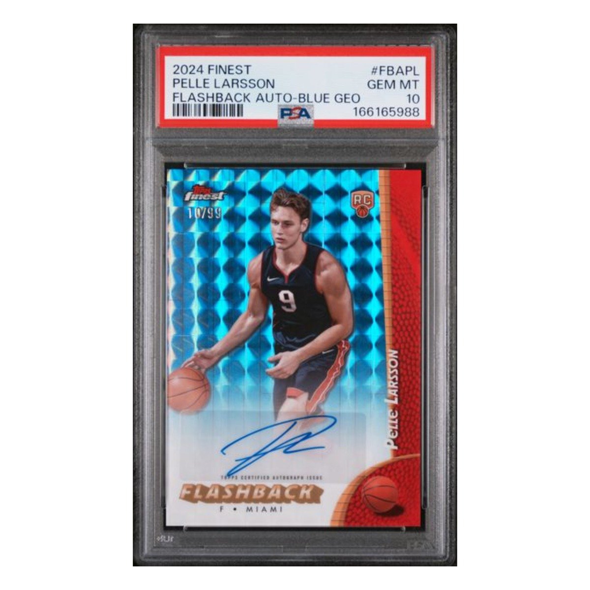 Pelle Larsson Flashback Blue Geometric Shatter-Pattern AUTO /99 FBA-PL PSA 10