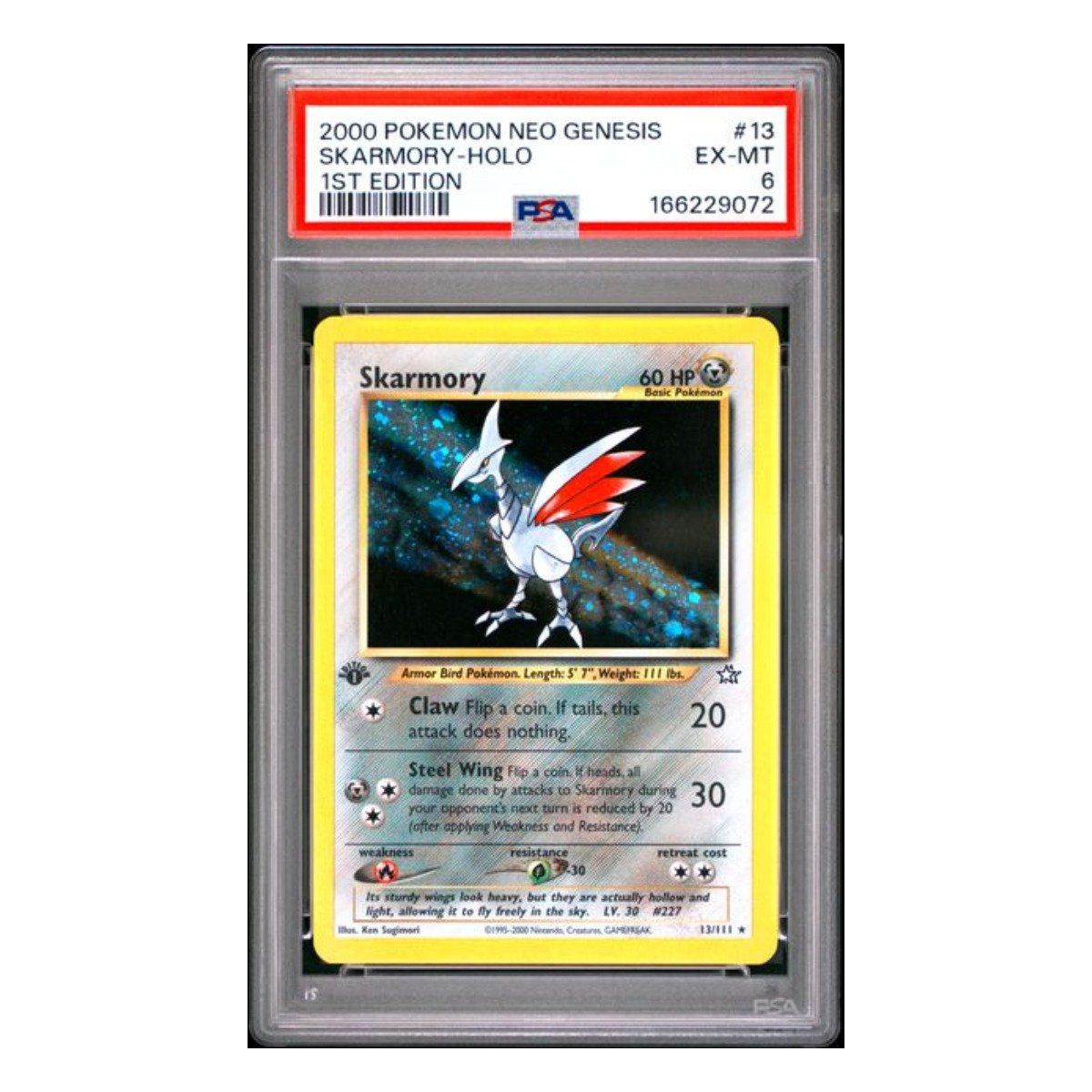 Skarmory Rare Holo 13/111 PSA 6