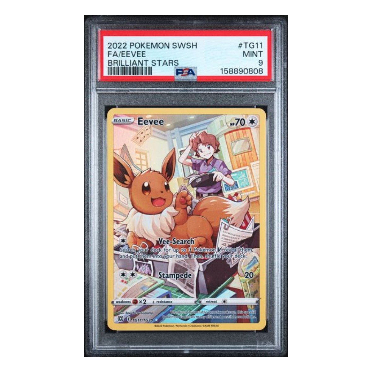 Eevee Trainer Galllery TG11/TG30 PSA 9