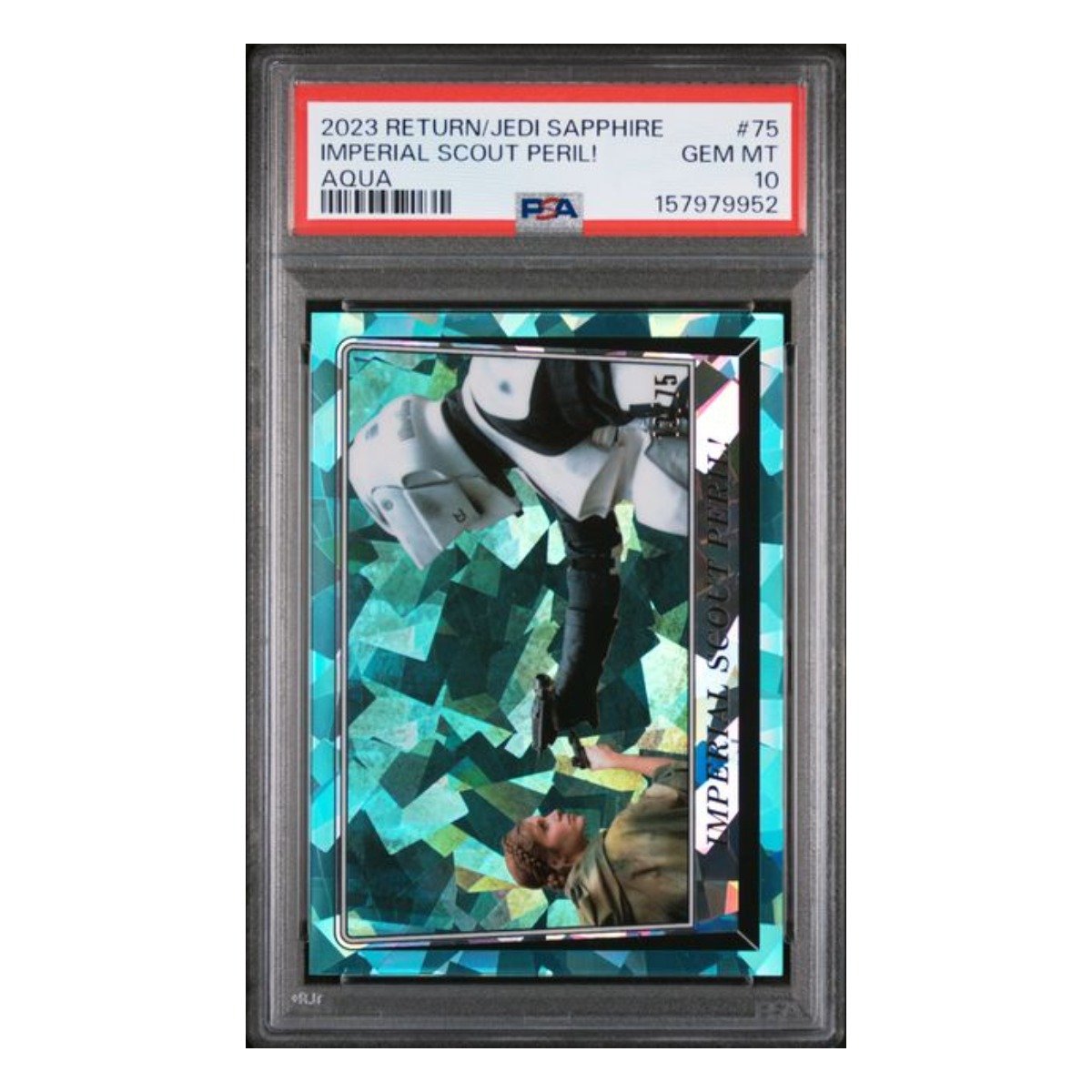 Imperial Scout Peril! Base Aqua 75 /75 PSA 10
