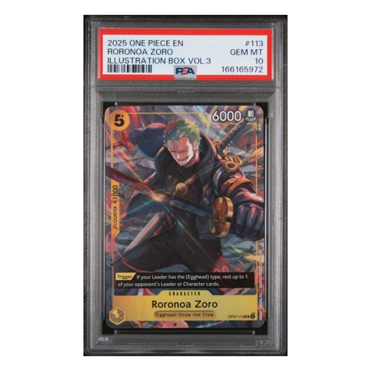 Roronoa Zoro Promo OP07-113 PSA 10