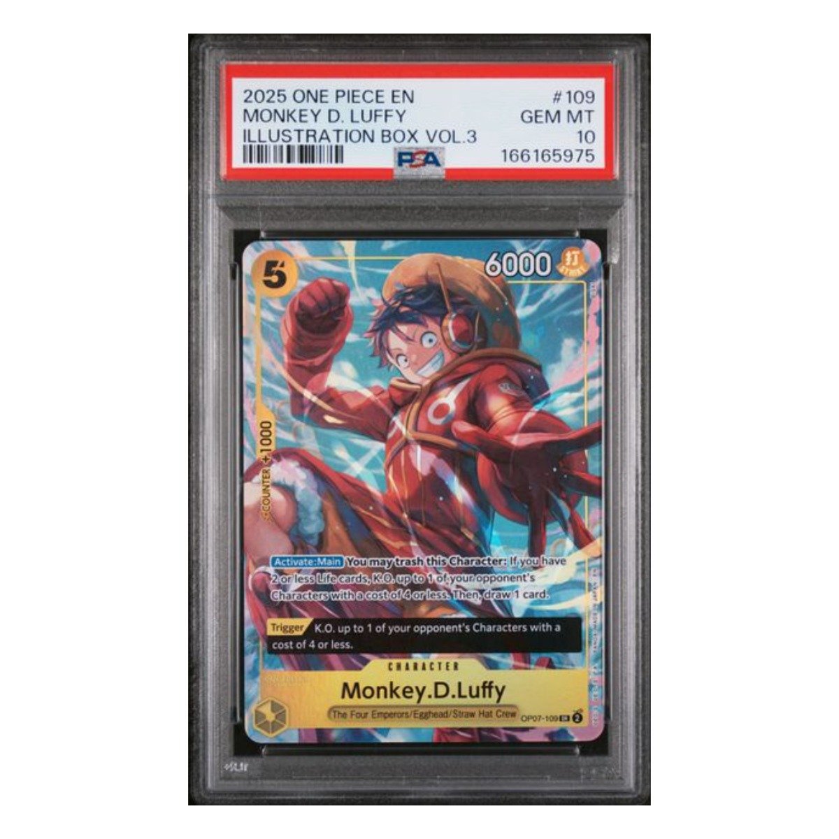 Monkey D. Luffy Promo OP07-109 PSA 10