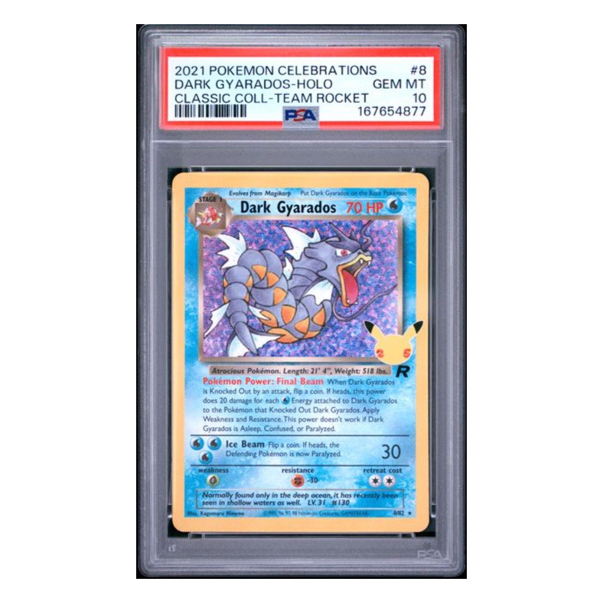 Dark Gyarados Classic Collection 8/82 PSA 10
